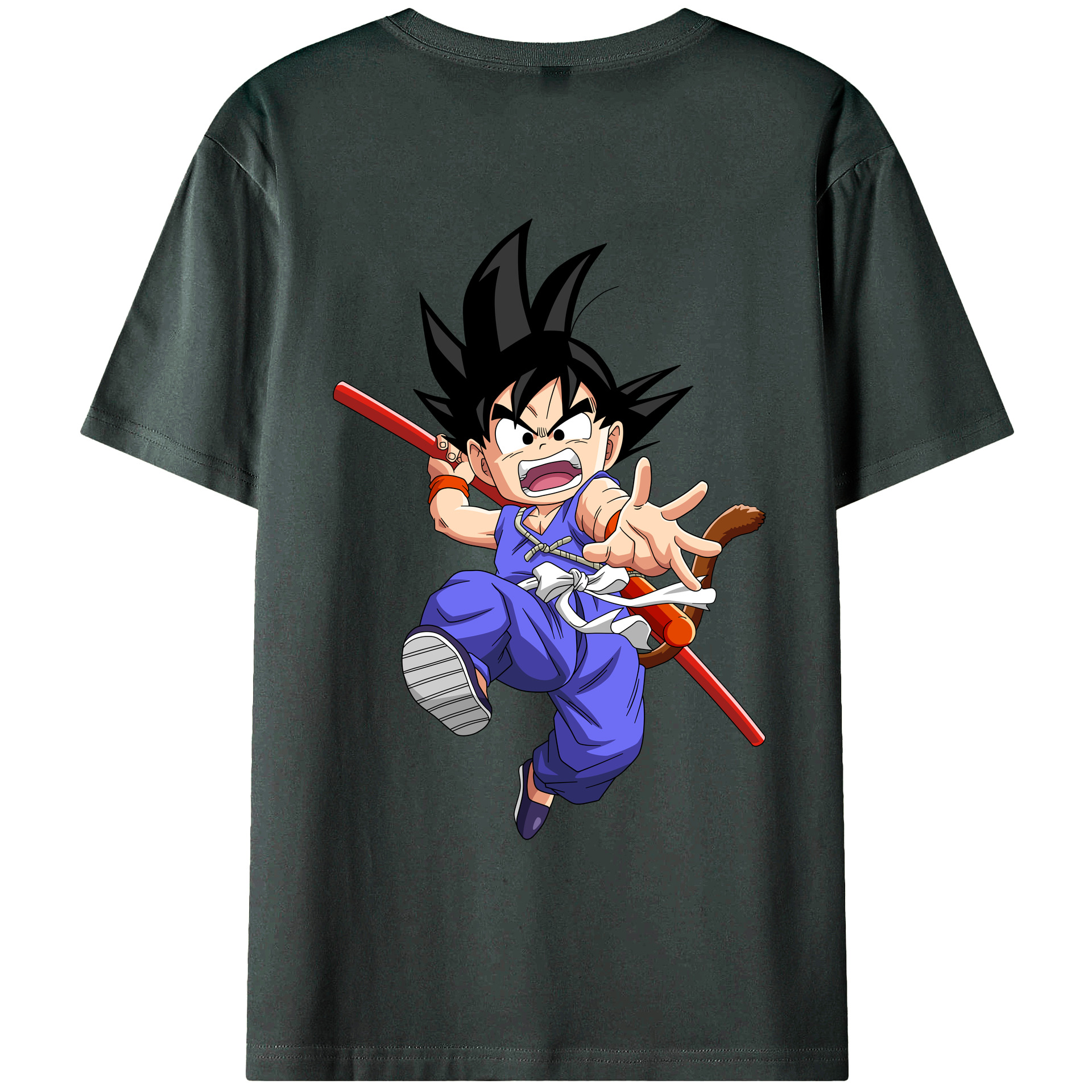 （画像用） ドラゴンボール 孫悟空（そん ごくう）Son Goku カカロット DRAGON BALL Kakarotto 綿100％ メンズ半袖Tシャツ（バックプリント） 通気性